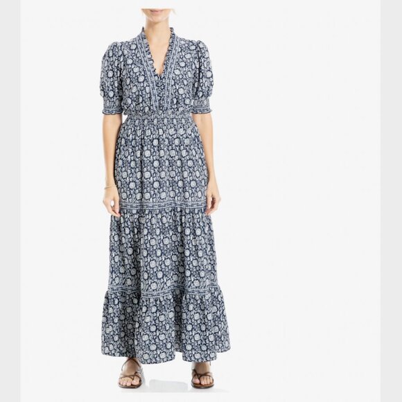 NWT- Nordstrom- Max Studio- Floral Tiered Maxi Dress- SMALL - Picture 1 of 9